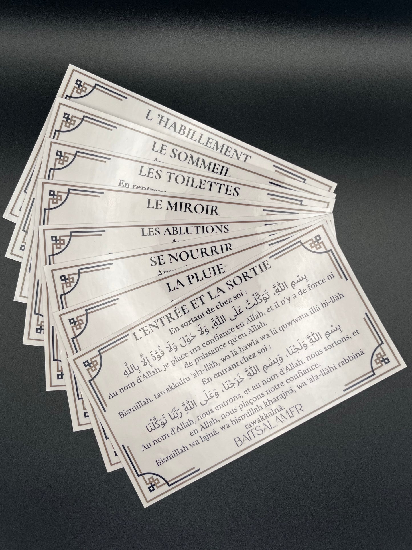 Pack Stickers Islamiques Fond Transparent - Rappel, Wudu & Ayat al-Kursi