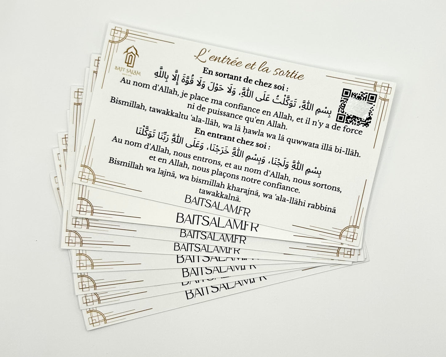 8 stickers d’invocation avec QR code sur fond blanc