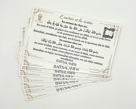 Lot de 8 stickers d’invocation avec QR Code en fond blanc